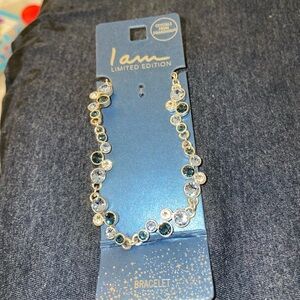 Silver and Blue Crystal Bracelet